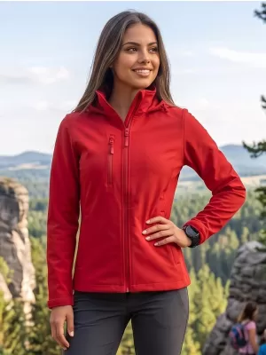 Jachetă softshell pentru femei ALTISPORT NoPrint NP/ALW945 ROŞU