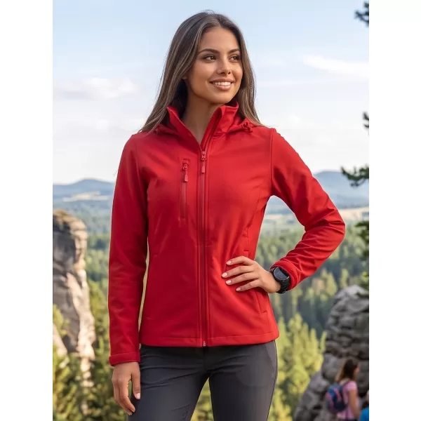  Jachetă softshell pentru femei ALTISPORT NoPrint NP/ALW945 ROŞU 
