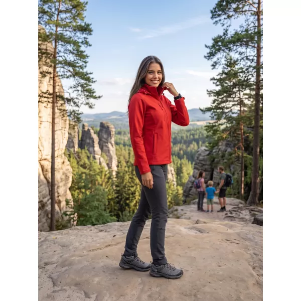  Jachetă softshell pentru femei ALTISPORT NoPrint NP/ALW945 ROŞU 
