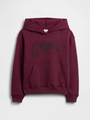 Hanorac pentru copii GAP LOGO HOODIE PULLOVER 839160-00 LUREX VISINIU