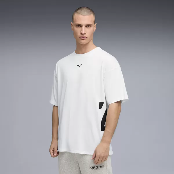  Tricou pentru bărbați PUMA M GRAPHIC OVERSIZED TEE 528528_02 PUMA ALB 