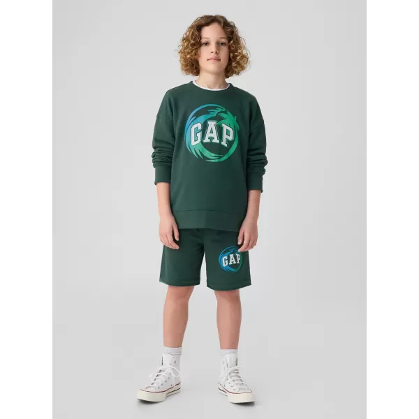  Hanorac pentru copii GAP LOGO SWEATSHIRT 406762-01 MOORES GREEN 