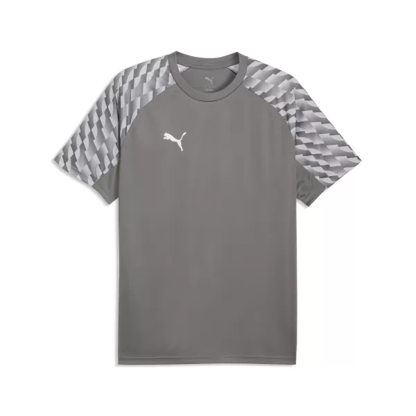  Tricou pentru bărbați PUMA TEAMLIGA26 JERSEY 659721_13 FLAT MEDIUM GRAY/ PLAT MEDIU GRI/PUMA ALB 