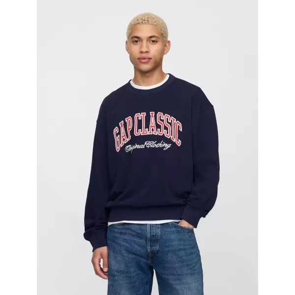  Hanorac pentru bărbați GAP CLASSIC LOGO SWEATSHIRT 744748-01 UNIFORMA MARINEI 