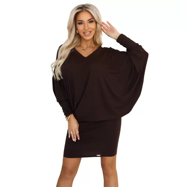  Rochie NUMOCO 402-9 CIOCOLATĂ 