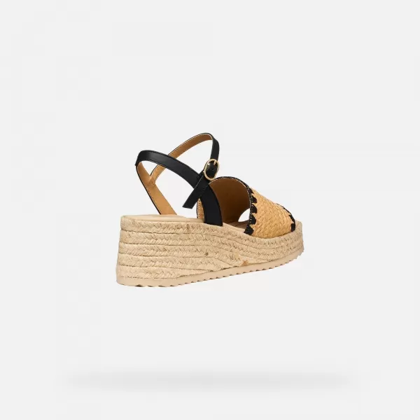  Pantofi cu pană de damă GEOX ALEMERIA G012882 NEGRU 