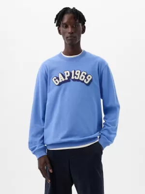 Hanorac pentru bărbați GAP LOGO CREWNECK SWEATSHIRT 829103-07 ALBASTRU CABANA