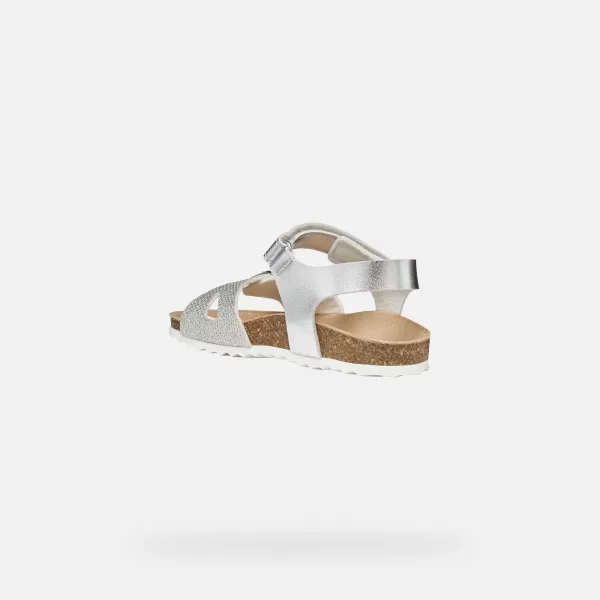  Sandale pentru fete GEOX ADRIEL J028MC0BNEWC1007 ARGINT 