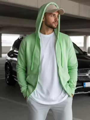 Hanorac pentru bărbați DSTREET BX5230 VERDE DESCHIS