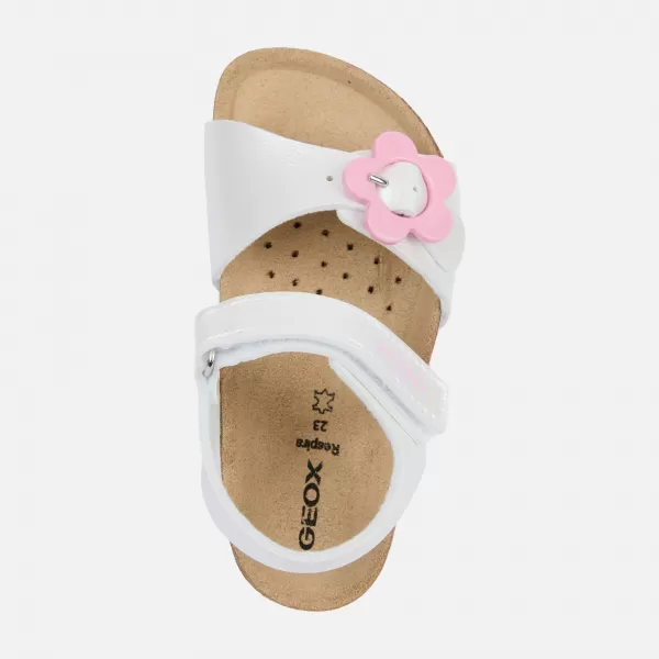  Sandale pentru fete GEOX CHALKI B552RD000NFC1000 ALB 