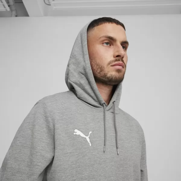  Panoul pentru bărbați PUMA TEAMGOAL CASUALS HOODY 658618_33 HEATHER GRI MEDIU/ALB 