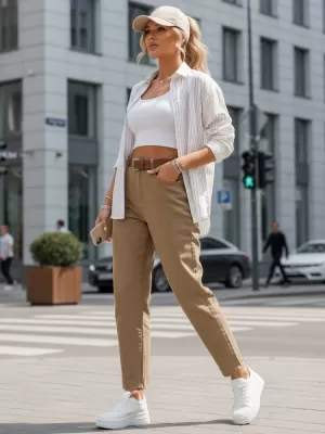 Pantaloni de dama DSTREET UY2878 BEJ