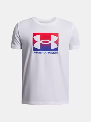 Tricou băieți UNDER ARMOUR UA B BOXED SPORTS UPDATE SS 1388672-100 ALB