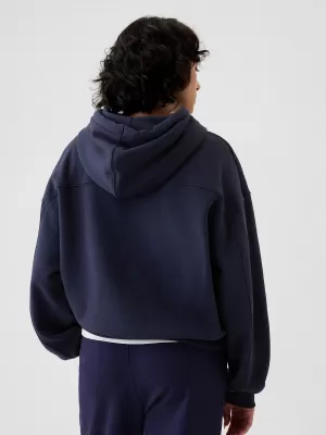 Hanorac de dama GAP LOGO FLEECE ABBREVIATED PULLOVER HOODIE 523563-02 UNIFORMA MARINEI