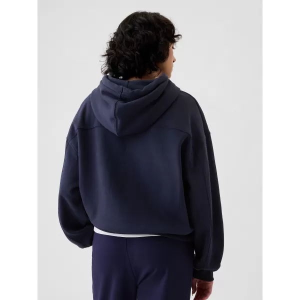  Hanorac de dama GAP LOGO FLEECE ABBREVIATED PULLOVER HOODIE 523563-02 UNIFORMA MARINEI 