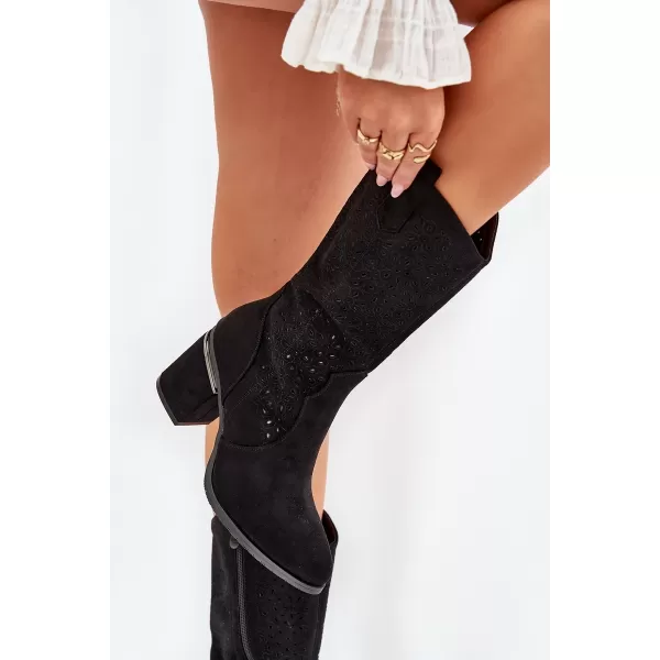  Cizme de dama S.BARSKI HY51-238 NEGRU 