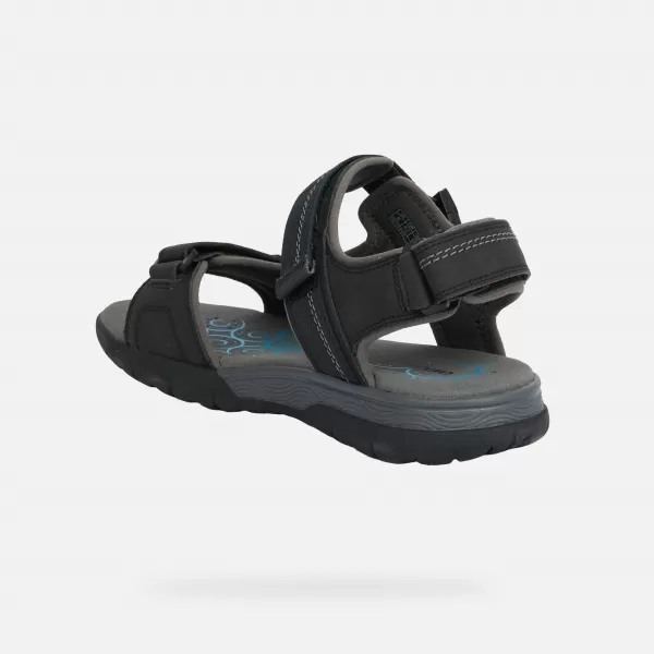  Sandale pentru bărbați GEOX SPHERICA EC5 G014392 NEGRU 