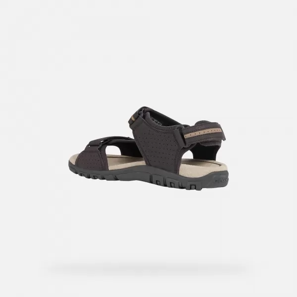  Sandale pentru bărbați GEOX UOMO SANDAL STRADA G003039 MARO ÎNCHIS 