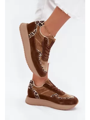 Adidași de damă BIG STAR OO274A313 MARO/BEJ Pantofi Big Star