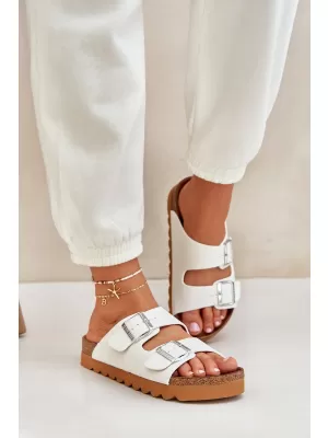 Papuci dama BIG STAR LL274480 WHITE Pantofi Big Star
