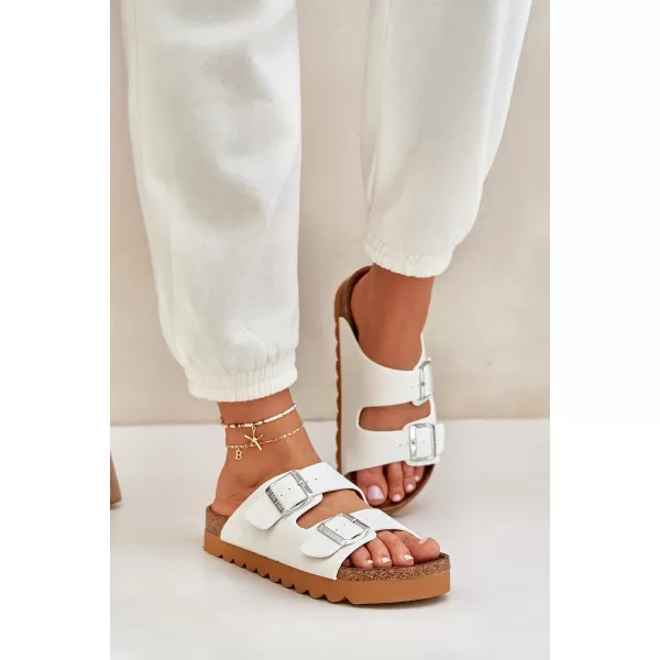  Papuci dama BIG STAR LL274480 WHITE Pantofi Big Star 