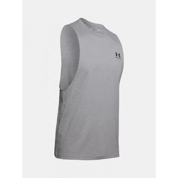  Maiou bărbătesc UNDER ARMOUR LEFT CHEST CUT OFF TANK 1329286-035 GRI 