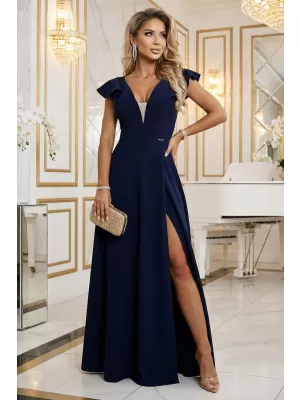 Rochie NUMOCO 660-1 ALBASTRU ÎNCHIS