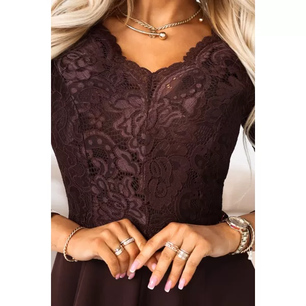  Rochie NUMOCO 309-14 CIOCOLATĂ 