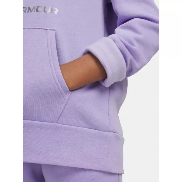  Hanorac pentru fete UNDER ARMOUR UA RIVAL FLC SHIMMER HDY 6004118-538 VIOLET 