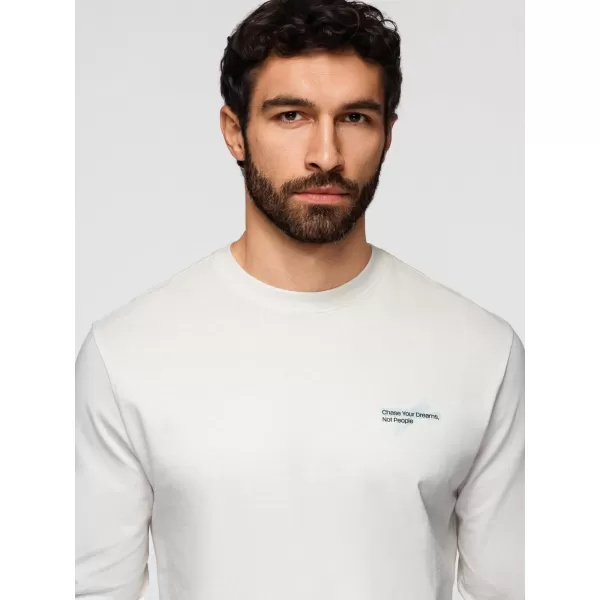  Tricou pentru bărbați OMBRE OM-LSPT-0136 ALB 