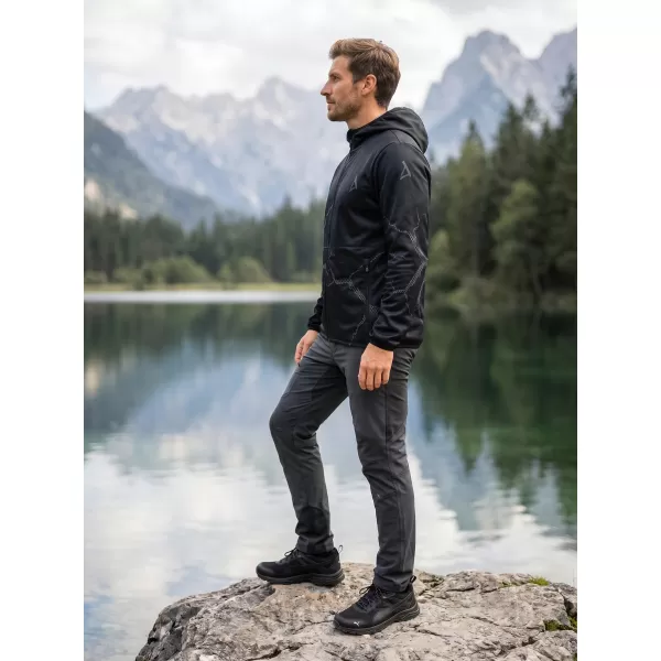  Jachetă softshell premium pentru bărbați ALTISPORT VOJ/ALM129JACK01 GRI NEGRU 