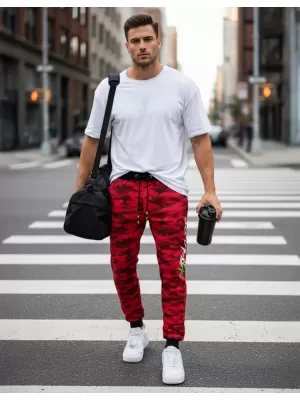 Pantaloni pentru bărbați DSTREET UX3514 ROŞU