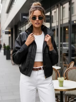 Geaca de dama DSTREET TY5651 NEGRU