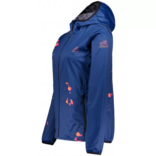  Jachetă softshell premium pentru femei ALTISPORT VOJ/ALW077JACK01 BLEUMARIN/PORTOCALIU 