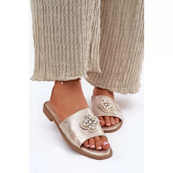  Papuci de damă S.BARSKI KV51-087 AUR DESCHIS 