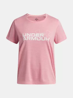 Tricou fetita UNDER ARMOUR TECH TWIST WDMK LOGO SS 6007134-600 ROZ