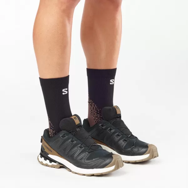  Pantofi pentru bărbați SALOMON XA PRO 3D V9 GTX LIFELONG M L47963800 NEGRU/COYOTE BROWN/GHEAȚĂ DE VANILIE 