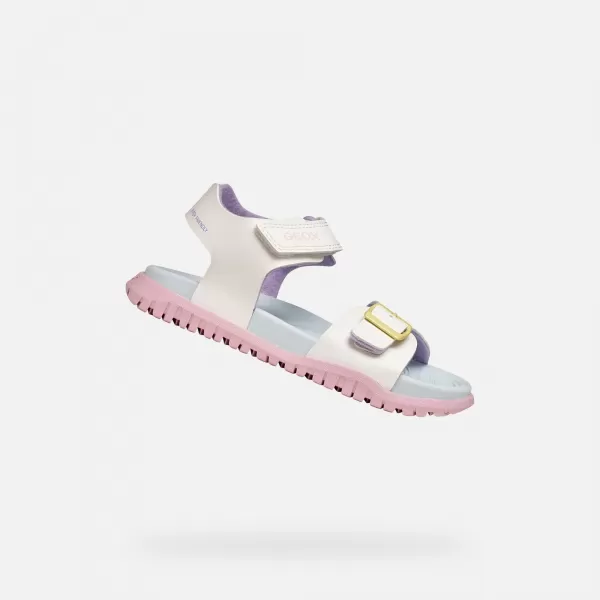  Sandale pentru fete GEOX SANDAL FUSBETTO J35HQA000BCC0653 ALB 
