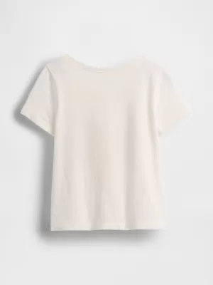 Tricou pentru copii GAP LOGO TEE 770013-00 NOU ALB