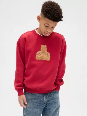 Hanorac pentru copii GAP CREW RELAXED SWEATSHIRT 844233-01 HERING
