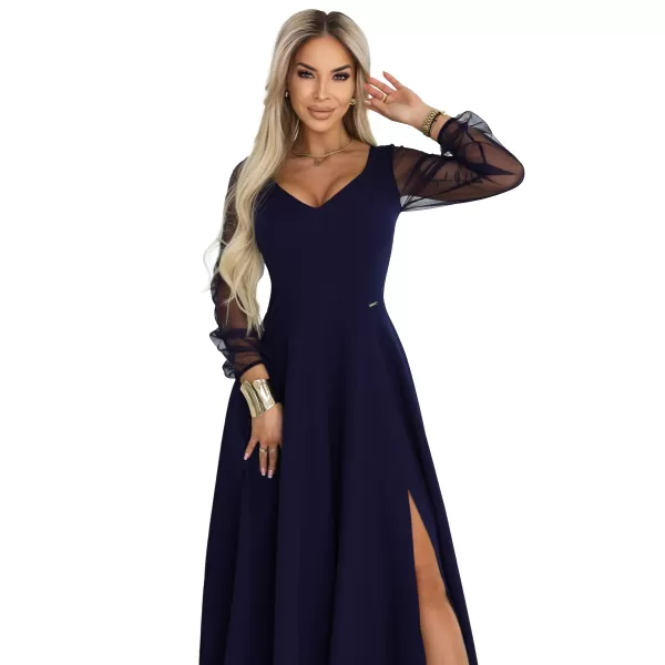  Rochie NUMOCO 640-3 ALBASTRU ÎNCHIS 