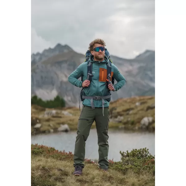  Hanorac powerfleece pentru bărbați NORDBLANC BRACKEN NBWFM8286 VERDE ÎNCHIS 