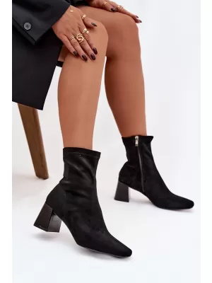 Pantofi de dama cu toc BOTO OLIANNE 40587 NEGRU