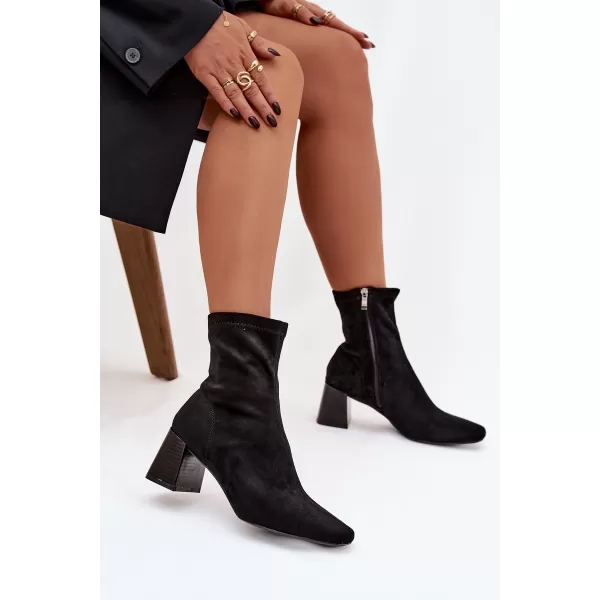  Pantofi de dama cu toc BOTO OLIANNE 40587 NEGRU 