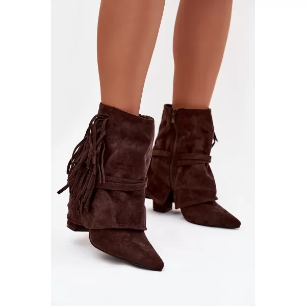  Pantofi de dama cu toc BOTO EVELISSE 40511 MARO 