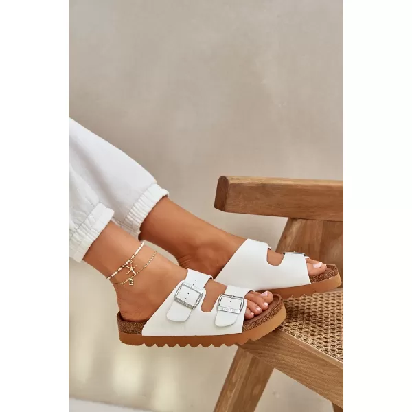  Papuci dama BIG STAR LL274480 WHITE Pantofi Big Star 
