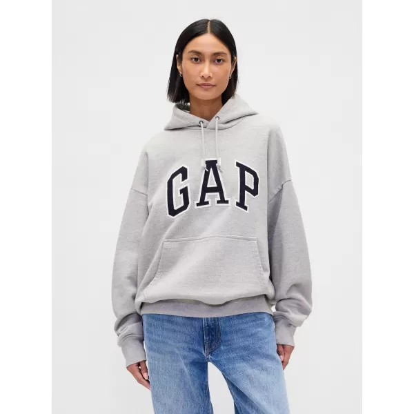  Hanorac pentru bărbați GAP HEAVYWEIGHT LOGO HOODIE PULLOVER 823104-05 ERICA GRI DESCHIS 