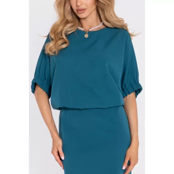 Rochie MOE M904 ALBASTRU OCEANIC 