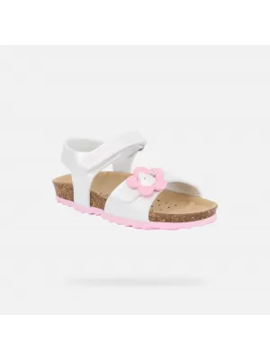 Sandale pentru fete GEOX CHALKI B552RD000NFC1000 ALB