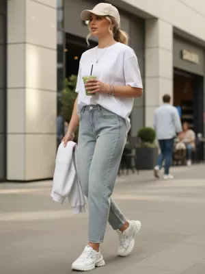 Pantaloni de dama DSTREET UY2858 ALBASTRU